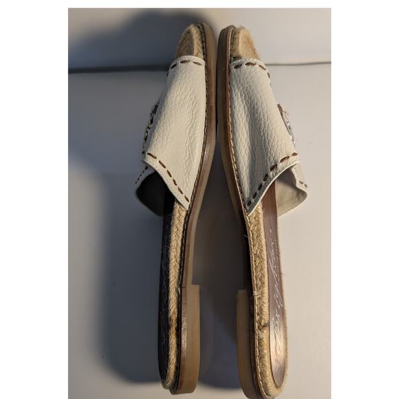 BRIGHTON Elliot Cream Tan Leather‎ Slide Sandals Charm JAG01 Women's 9.5 - Picture 11 of 15